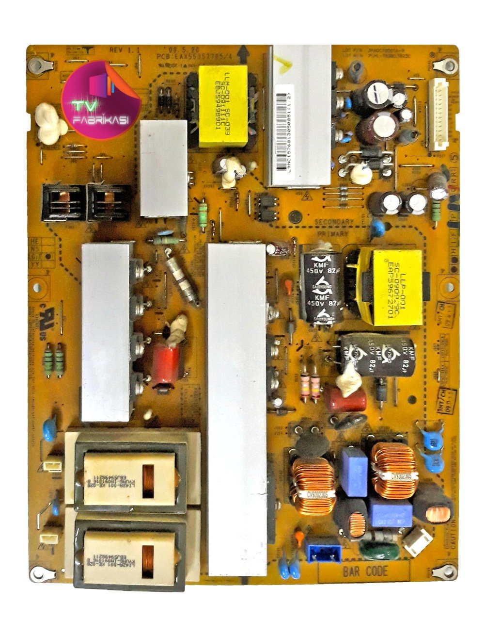 EAX55357705 /4 , REV1.1 , LGP37-09LA , LGP42-09LA , POWER BOARD , LG BESLEME