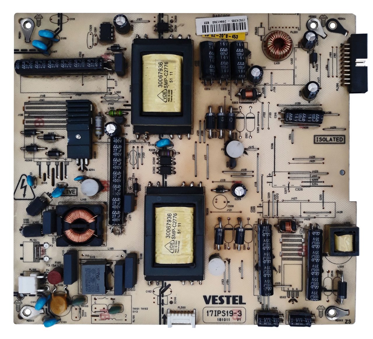 17IPS19-3 , 23024305 , 23007833 , VESTEL 32'' , POWER BOARD , VESTEL BESLEME