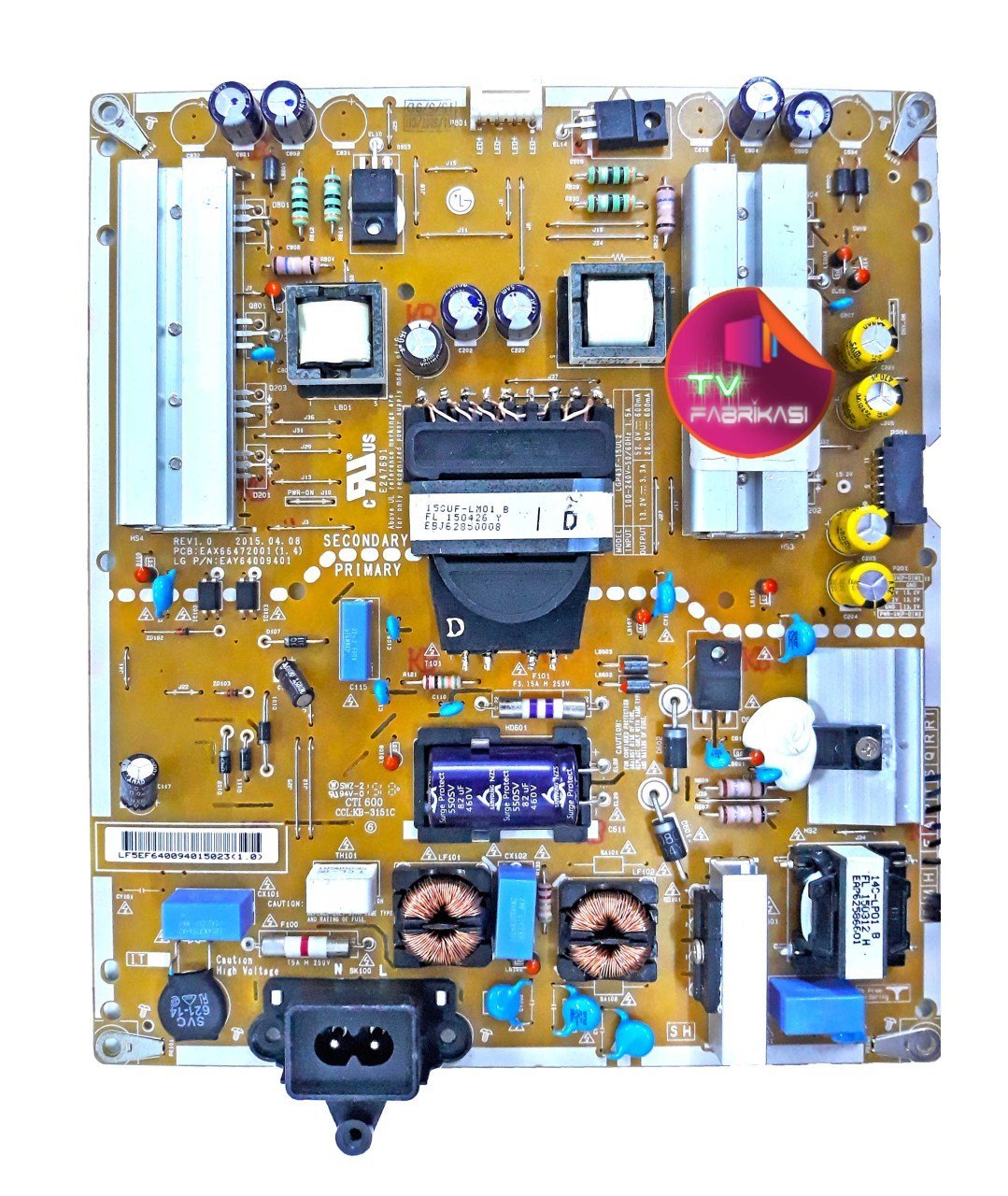 EAX66472001 , 1.4 , EAY64009401 , REV1.0 , POWER BOARD , LG BESLEME