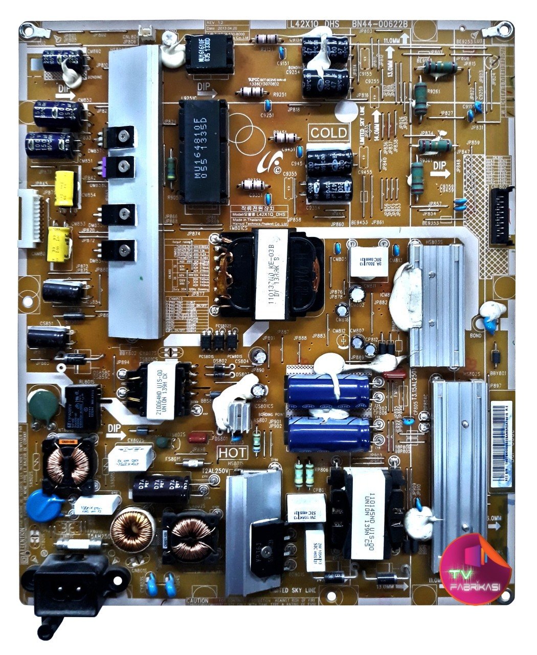 BN44-00622B , L42X1Q_DHS , REV 1.2 , UE42F6100 ,  UE40F6500 , UE40F6800 , POWER BOARD , SAMSUNG BESLEME