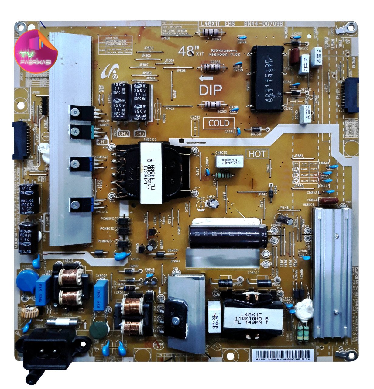 BN44-00709B , L48X1T_EHS , REV 1.2 , UE40H6400 , POWER BOARD , SAMSUNG BESLEME