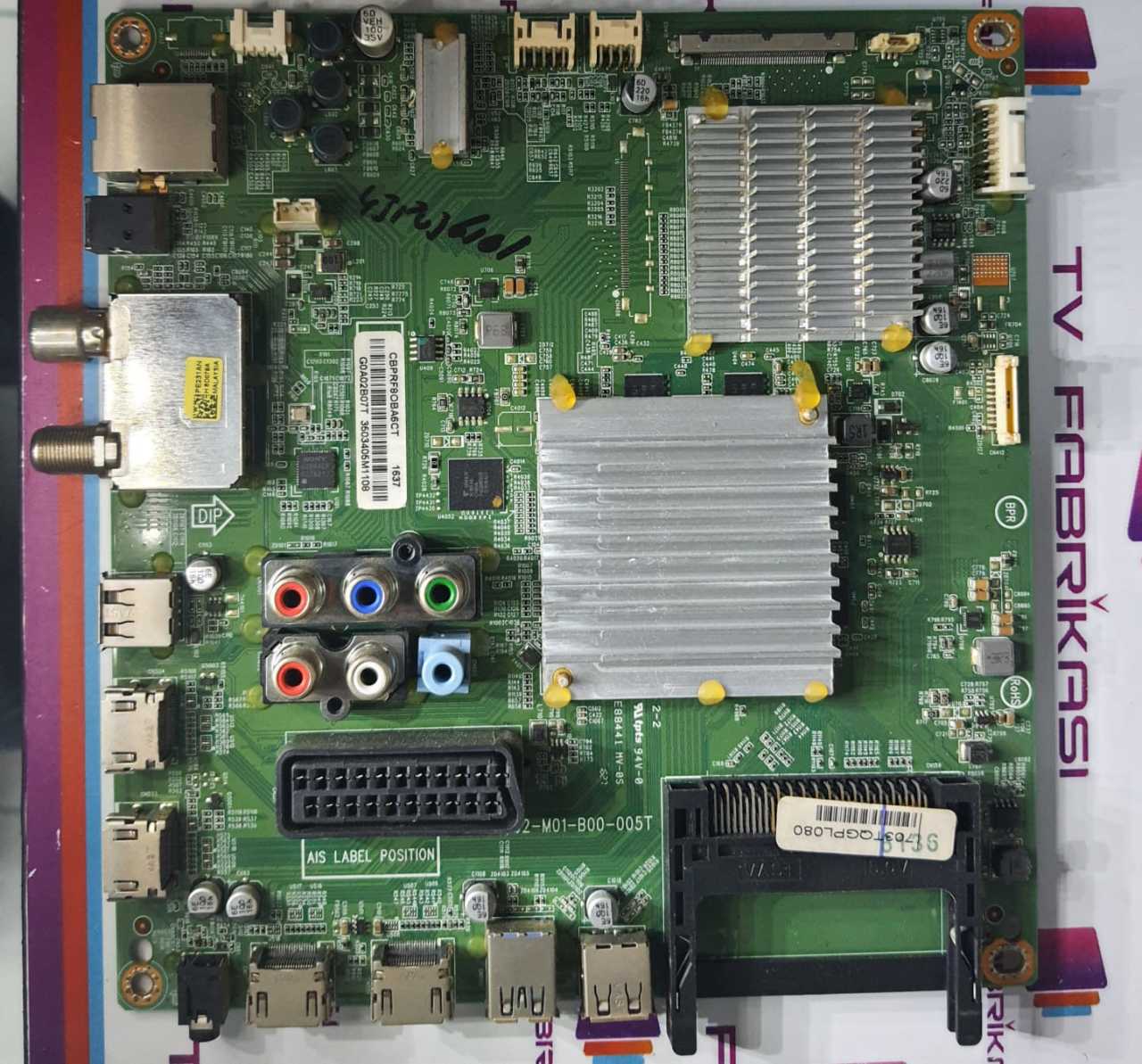43PUS6101/12 715G8132-M01-B00-005T, CBPRF8QBA6CT,703TQGPL080,PHILİPS,MAİN,BOARD,