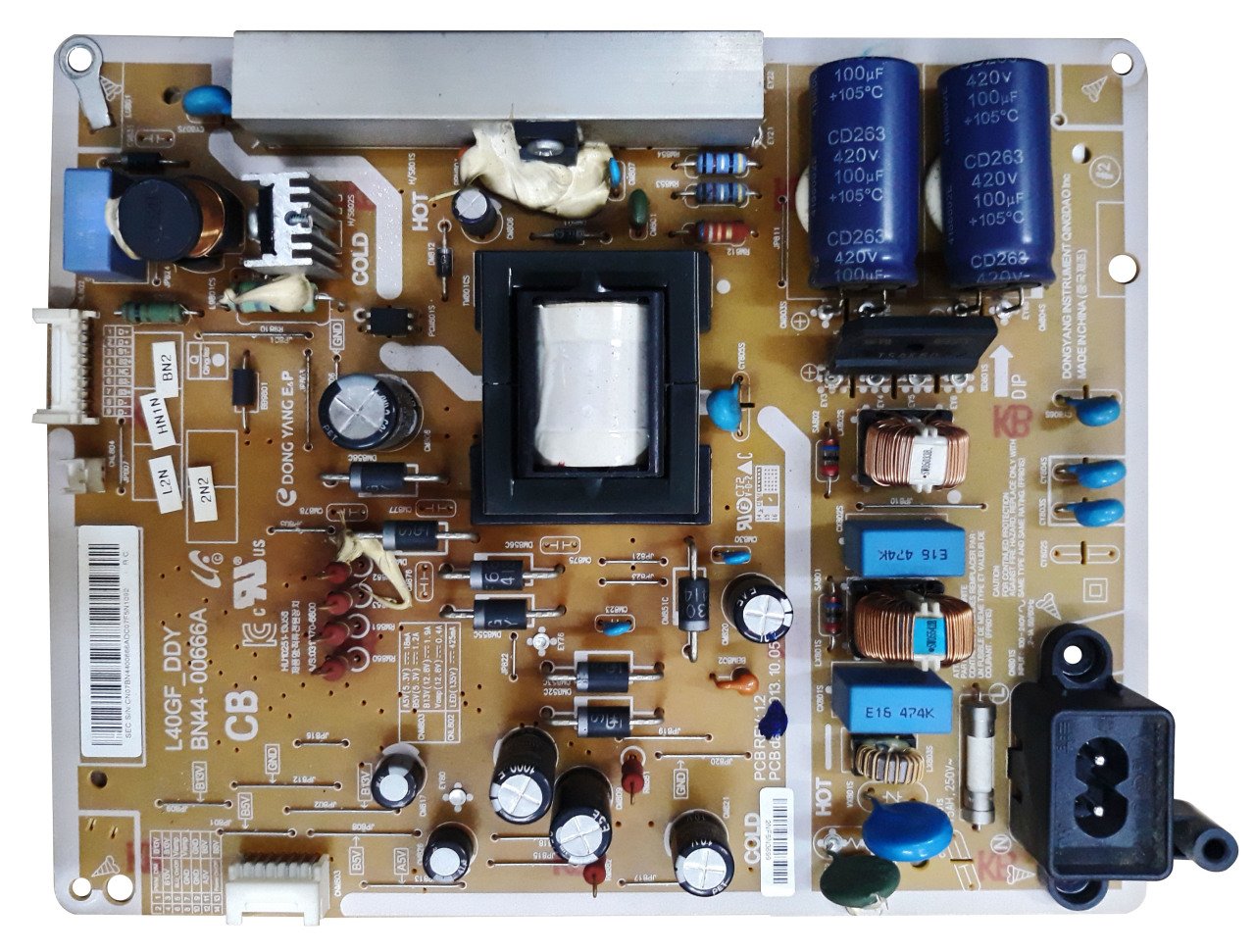 BN44-00666A , L40GF_DDY , 39'' UN39EH5003FXZA , POWER BOARD , SAMSUNG BESLEME