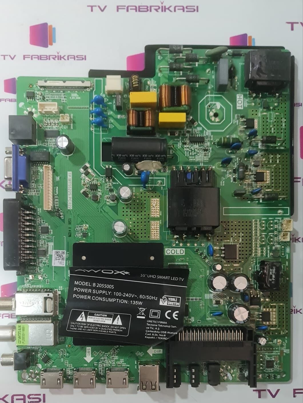 AWOX,55B205500S,TP.MT5522S.PC822,N20062214-0A01304,MAİN,BOARD