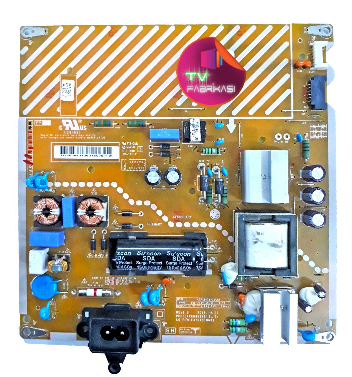 EAX66851401 , 1.7 , EAY64310601 , REV1.0 , POWER BOARD , LG BESLEME