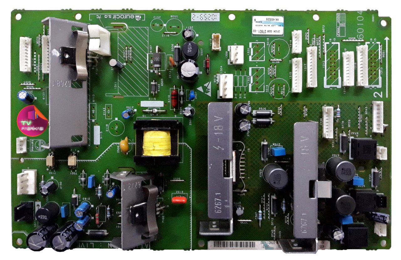 3104 328 47972 ,  42''  , 42PF5421D/10 LCD TV - TESTED , AUDIO STANDBY BOARD , PHILIPS BESLEME
