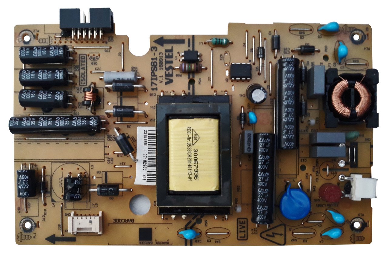 17IPS61-3 , 23158891 , 160913 V.1 , VESTEL 20VH3032 , POWER BOARD , VESTEL BESLEME