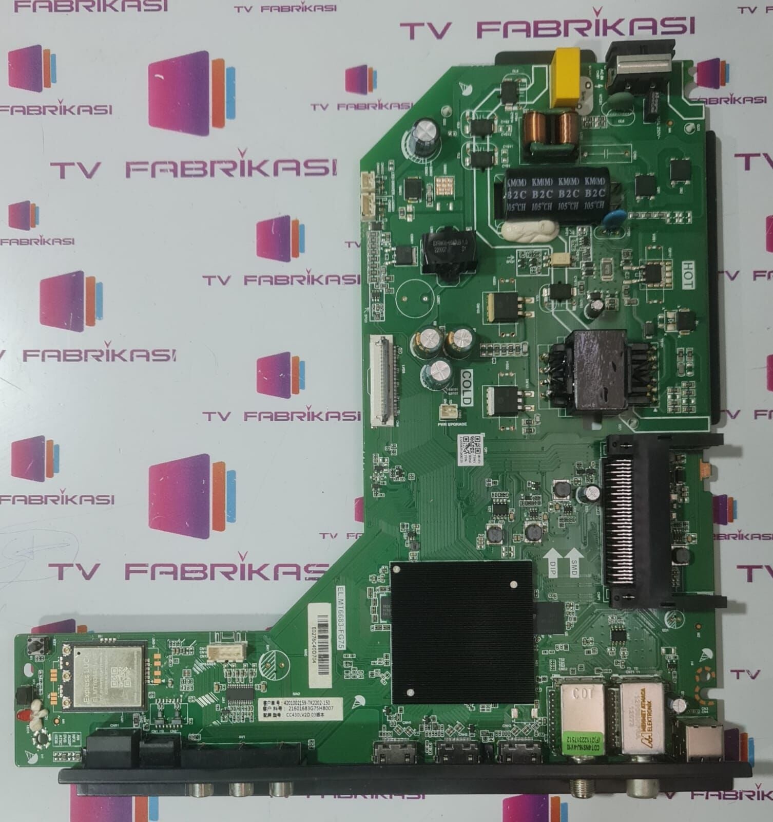 ONVO,OV43F800,EK.MT6683-FG75,CC430LV2D 03,MAİN,BOARD