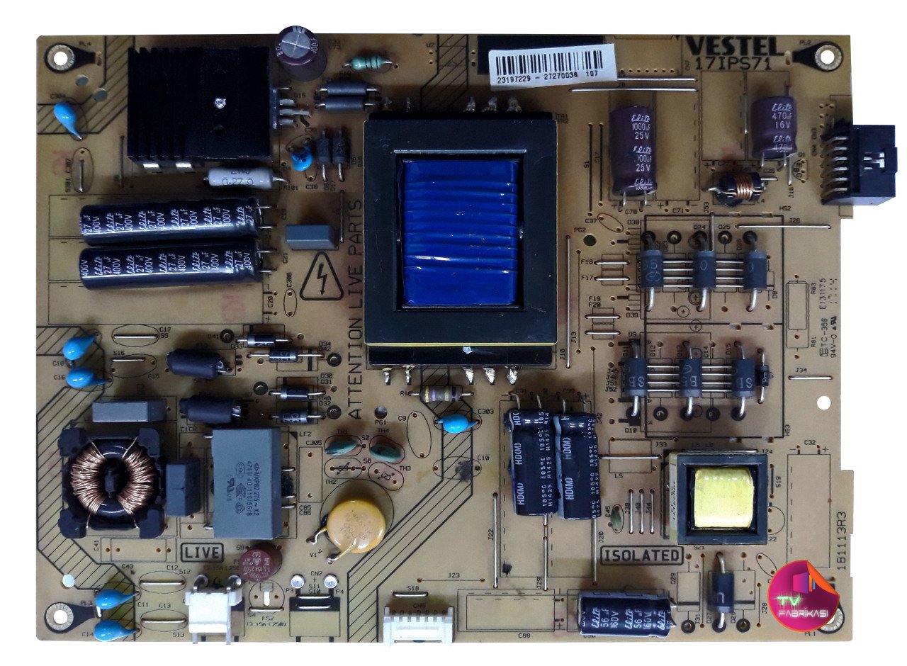 17IPS71 , 23197229 , 181113R3 ,  50R4010F , VES500UNDL-2D-N02 , POWER BOARD , VESTEL BESLEME