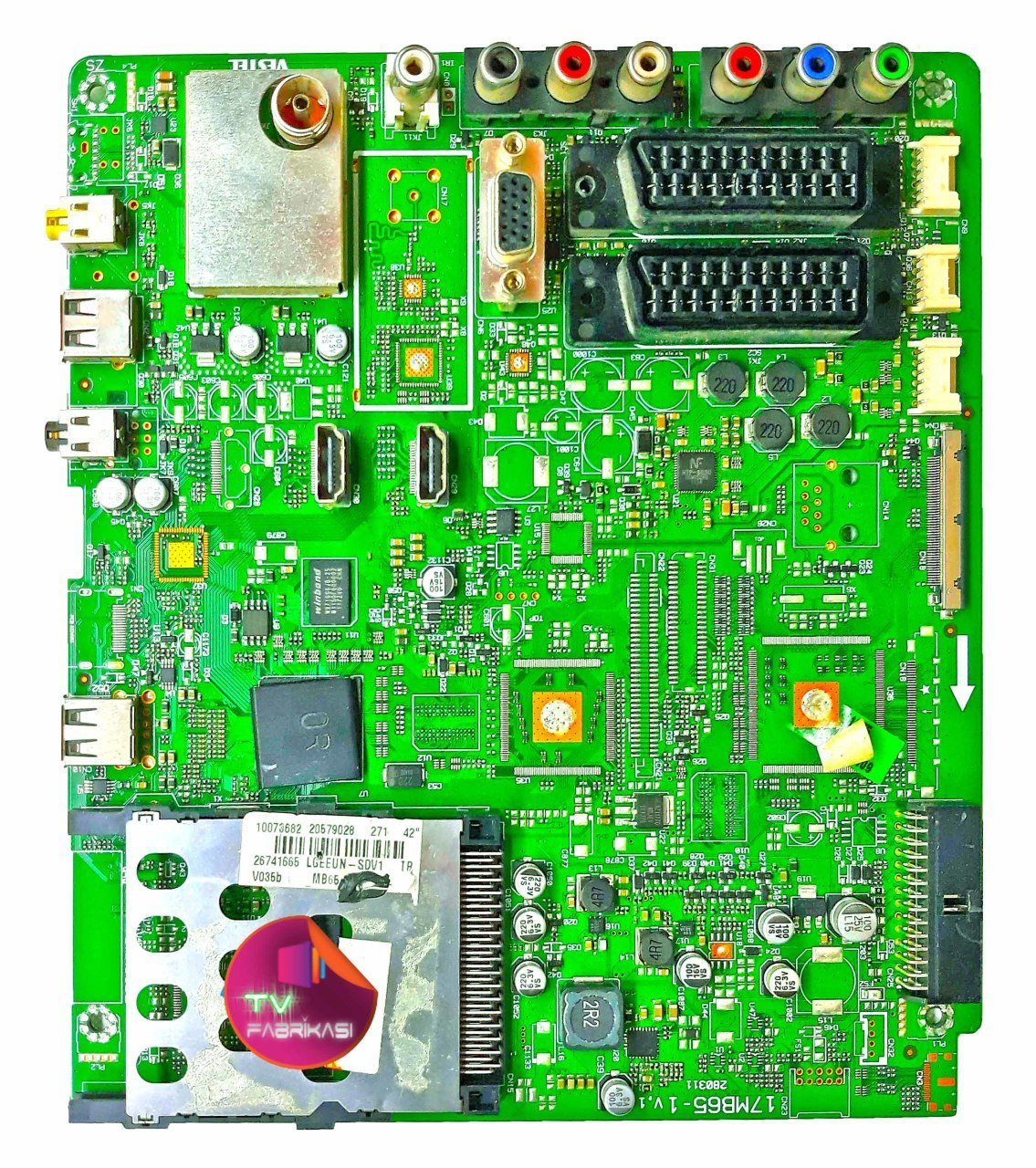 17MB65-1 , V.1 , 280311 , 20579028 , 26741665 , 42'' , MAIN BOARD , VESTEL ANAKART