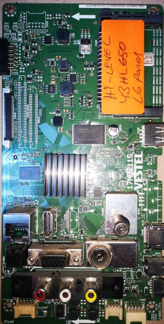 23603041 , 17MB211S , VESTEL MAINBOARD HI-LEVEL 43HL650 SMART LED LG PANEL