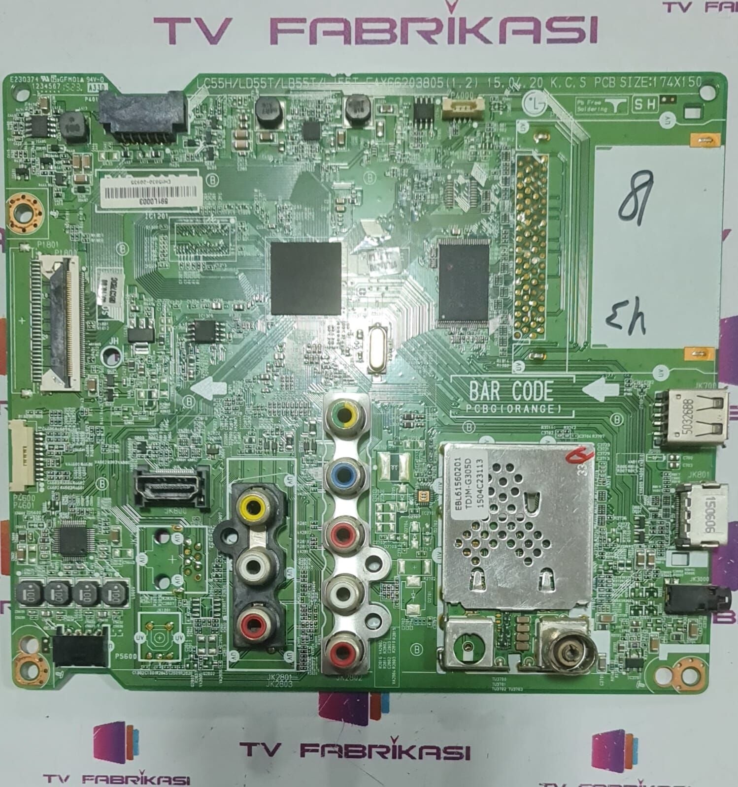 LG49LF551V , 43LF551V,EAX66203805(1.2)591L0003,MAİN,BOARD