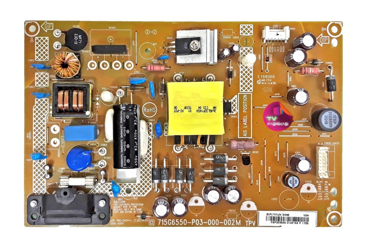 715G6550 P03 000 002M , PLTVEL24XAN6 , 32PHK4100/12 , POWER BOARD ,  PHILIPS BESLEME