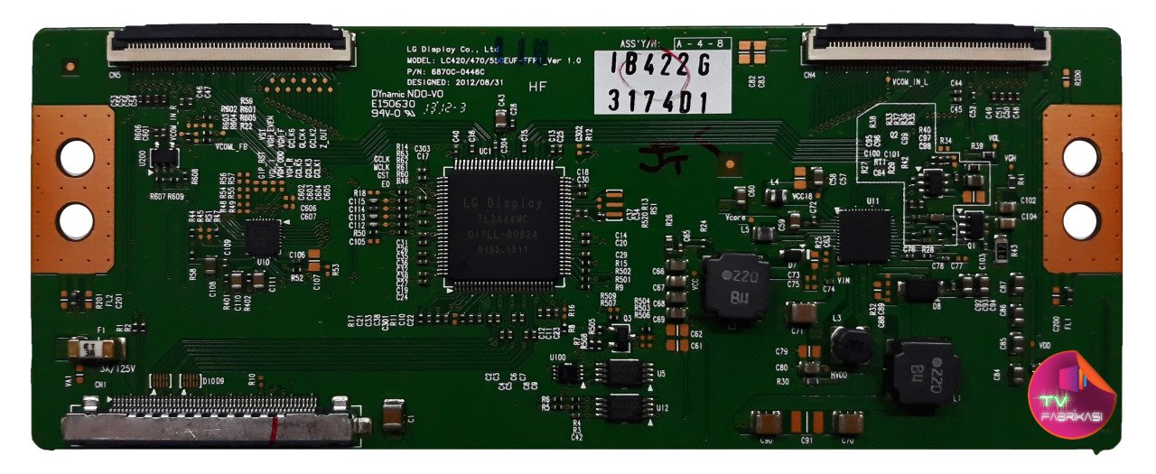 6870C-0446C , LC420/470/550EUF-FFP1_VER 1.0 , LOGIC BOARD , T-CON BOARD