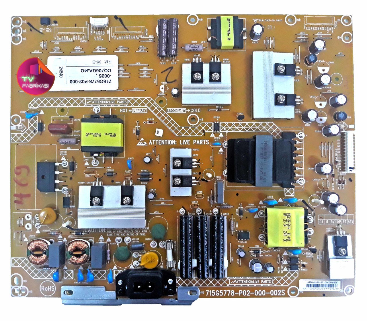 715G5778-P02-000-002S , CQ706GAJ4Q ,47PFL5028 ,42PFL4208 K/12 , 42PFL5028 , POWER BOARD , PHILIPS BESLEME