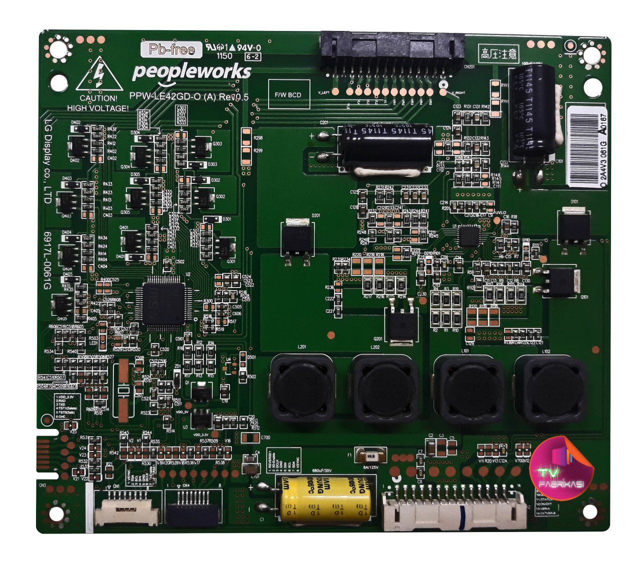 6917L-0061G , PPW-LE42GD-O (A) REV0.5 , LC420EUF SD PX , LG LED DRIVER BOARD