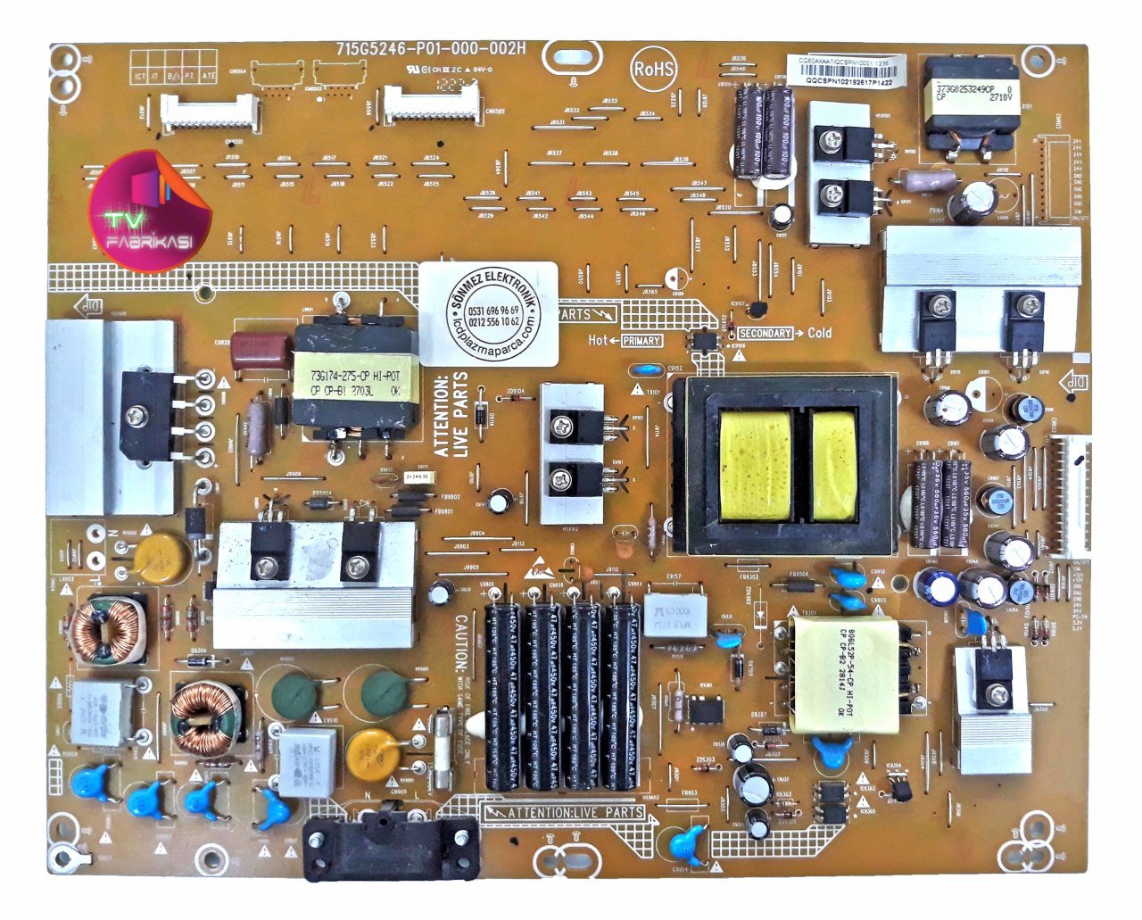 15715G5246-P01-000-002H , CQ60AXAA7 , POWER BOARD , PHILIPS BESLEME