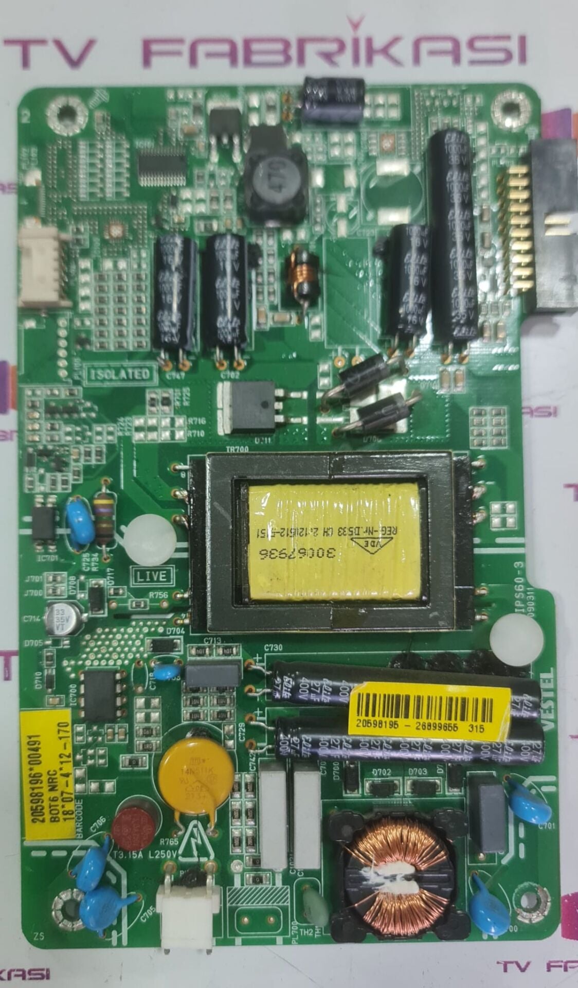 VESTEL,SEG,SEG 24 24911F,17IPS60-3,20598195,26699655,POWER,BOARD