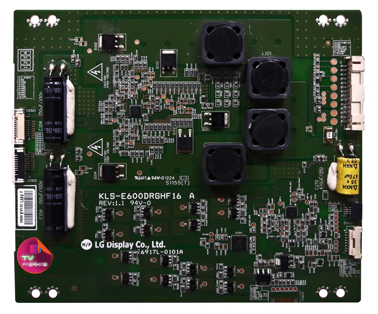 6917L-0101A , KLS-E600DRGHF16 A , REV1.1 ,  LC600EUD-FEF2 , LC600EUD-FEM2 , LG LED DRIVER BOARD