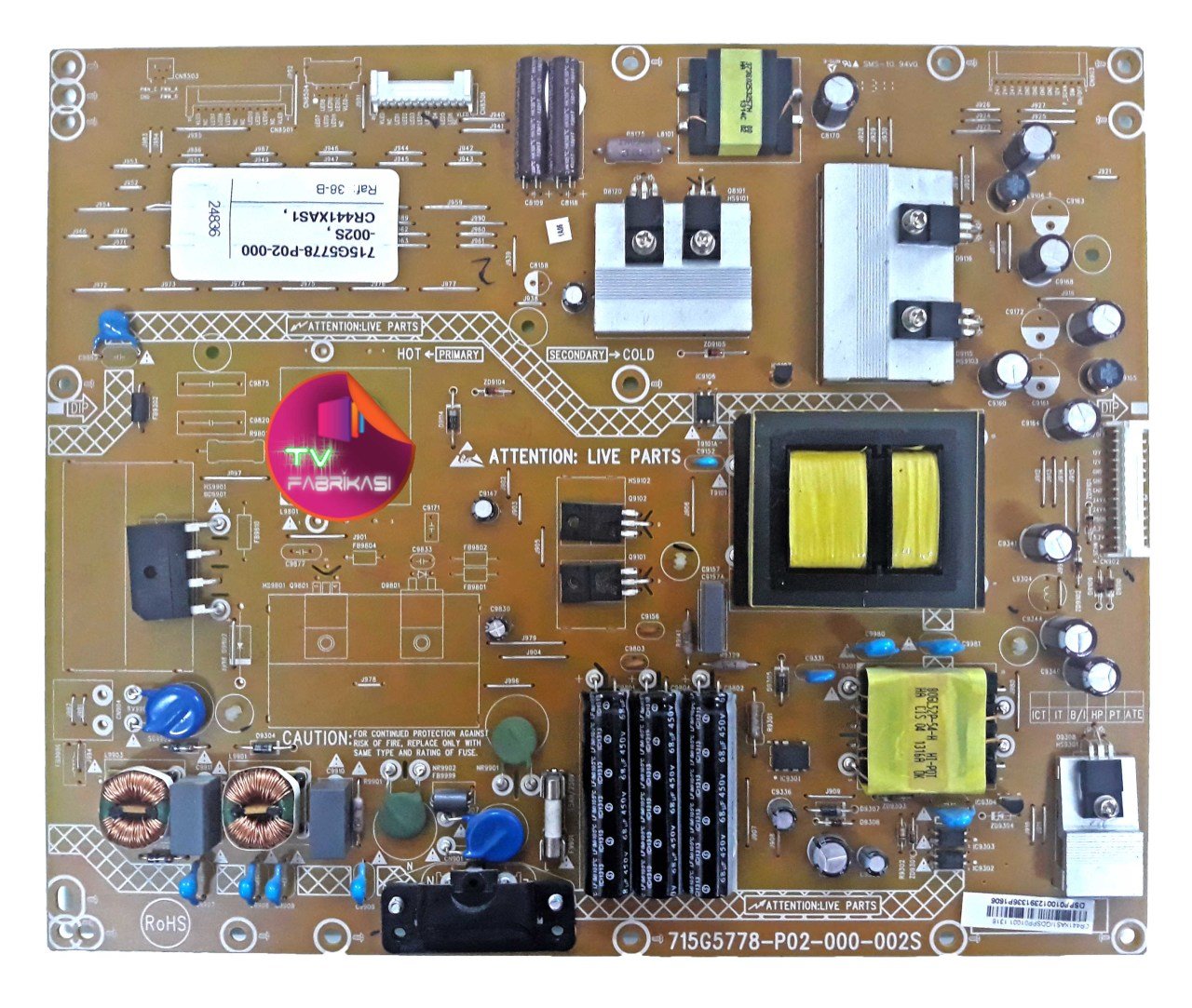 715G5778-P02-000-002S , CR441XAS1 , POWER BOARD , PHILIPS BESLEME