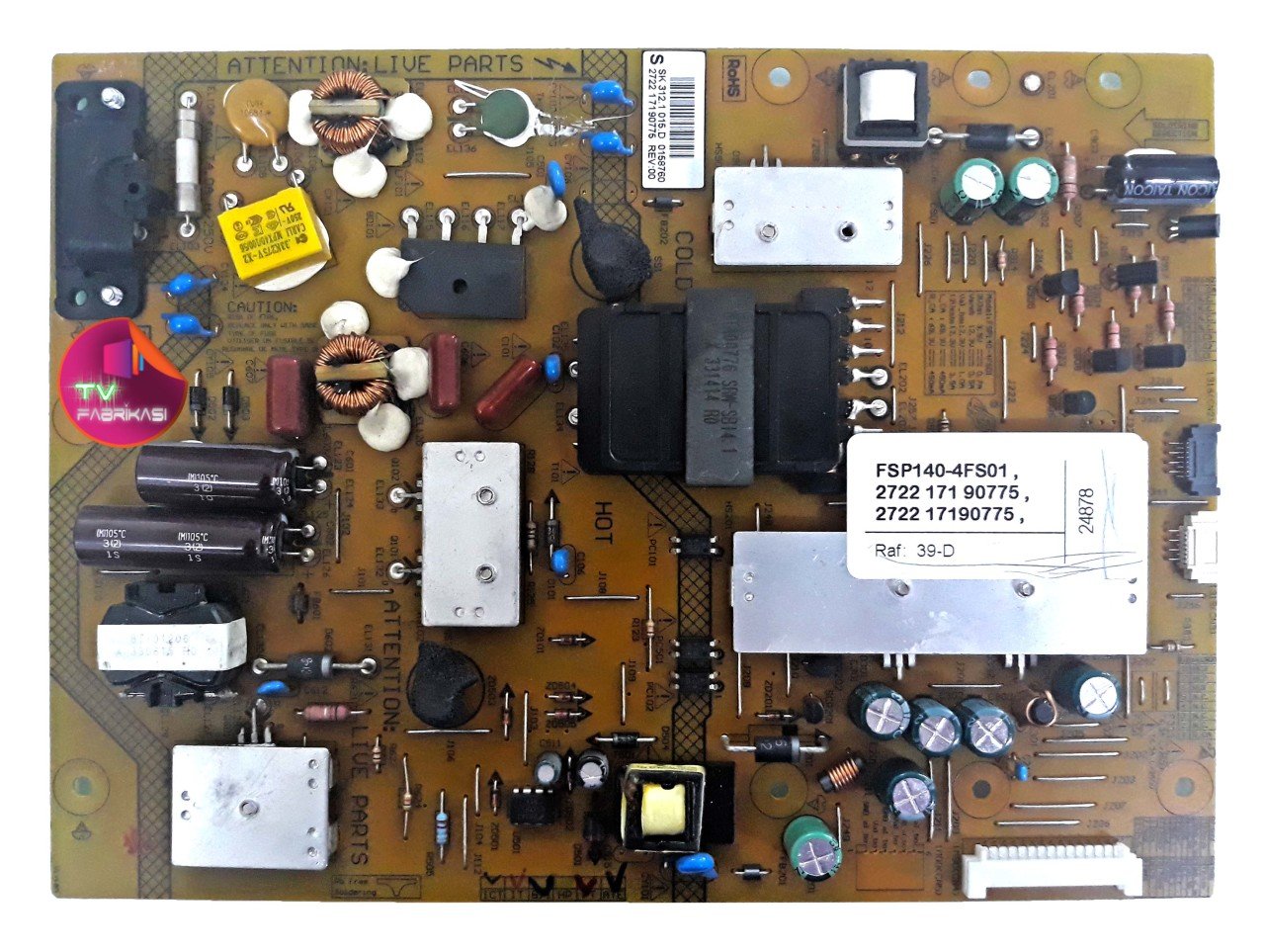 FSP140-4FS01 , 2722 171 90775 , 2722 17190775 , REV:00 , POWER BOARD , PHILIPS BESLEME