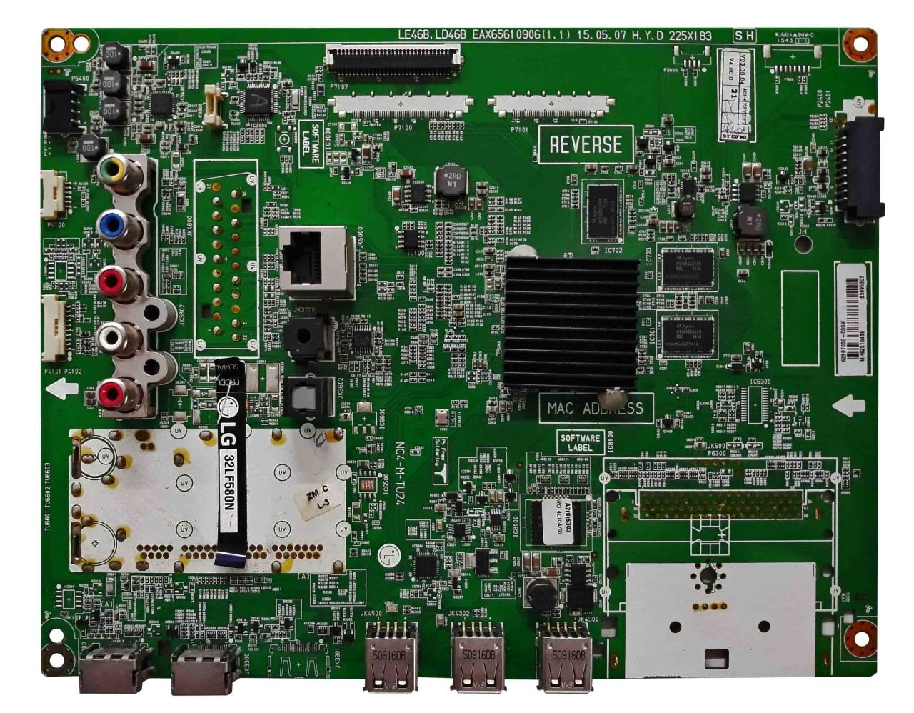 EAX65610906(1.1) , 62EBT000-00GX , LG 32LF580N-ZA , LC320DXE (MG)(A3) , MAIN BOARD , LG ANAKART