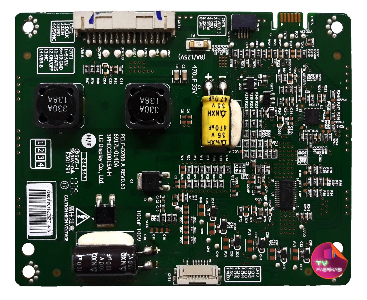 6917L-0140A , PCLF-D206 A , REV0.61 , 3PHCC20015A-H , LC420EUD-FFF1 , LG LED DRIVER BOARD