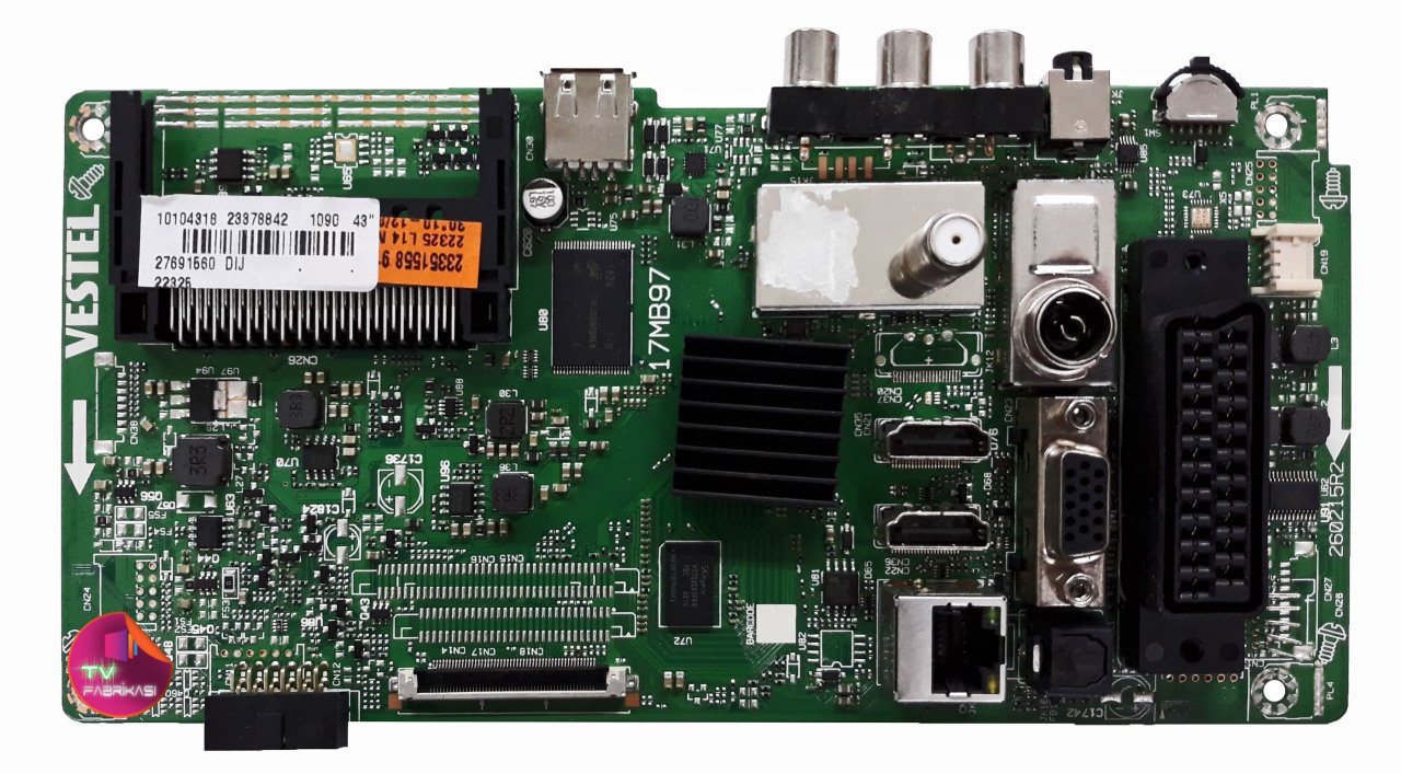 17MB97 , 260215R2 , DIJ , 43'' , 23378842 , ANAKATRT , VESTEL , MAINBOARD