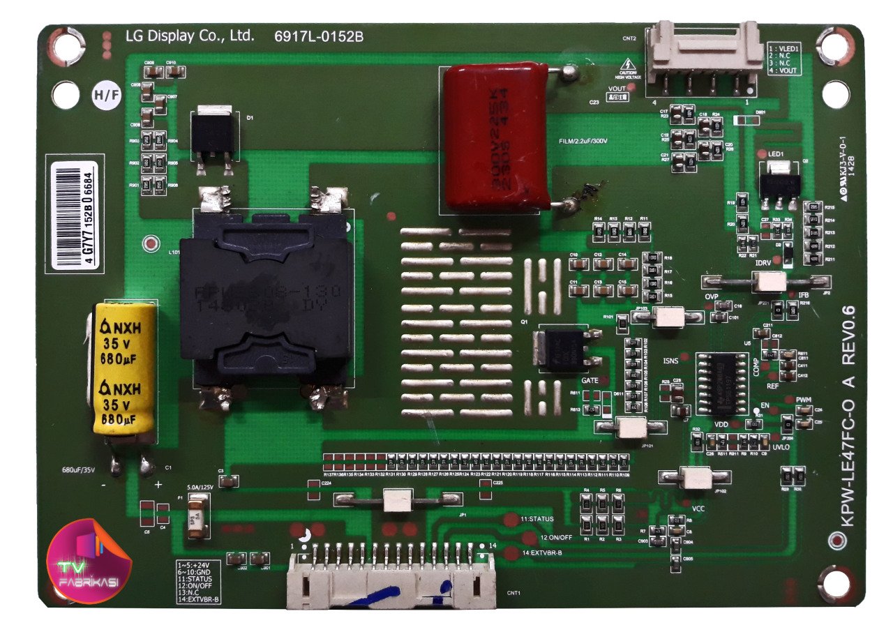 6917L-0152B  , KPW-LE47FC-O A , REV0.6 , LC470DUN PG P , LG LED DRIVER BOARD