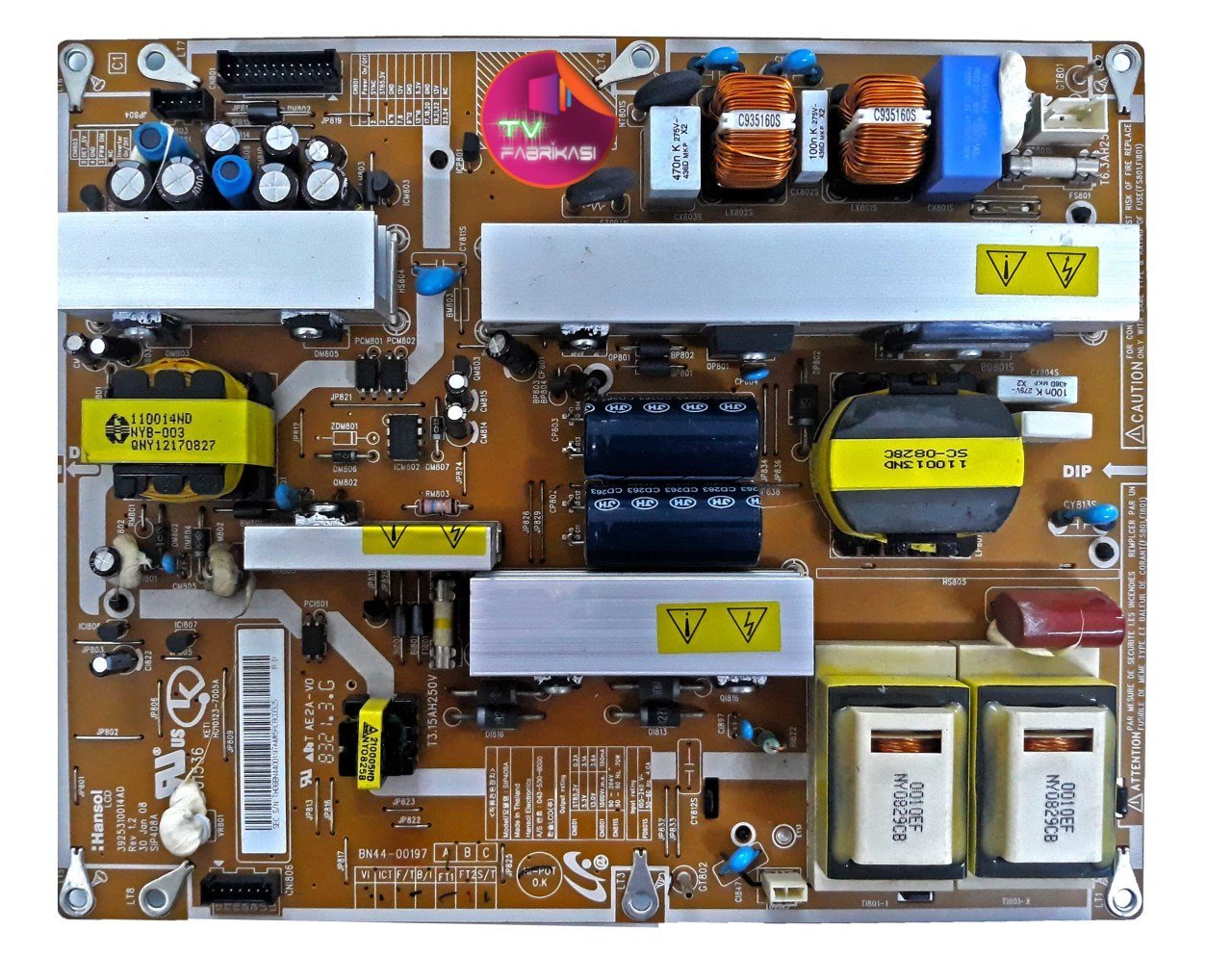 BN44-00197A , SIP480A , 925310014AD , BN44-00197 , BN44-00197 , LE40A656A1F , REV 1.2 , LCD , POWER BOARD , SAMSUNG BESLEME