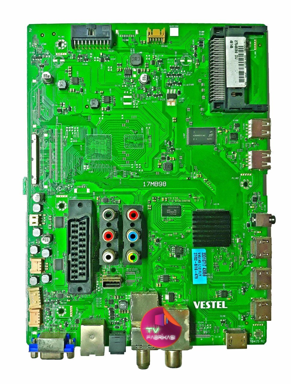 17MB98 , 170415R2 , 23310717 , DIJ 43'' , ANAKART , VESTEL , MAIN BOARD