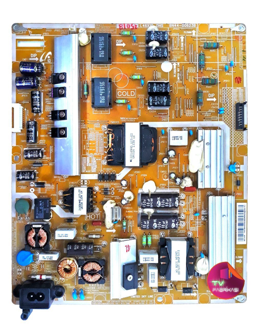 BN44-00623B , L46X10 DHS , REV 1.1 , R.C , UE46F6500 , UE46F6510 , POWER BOARD , SAMSUNG BESLEME