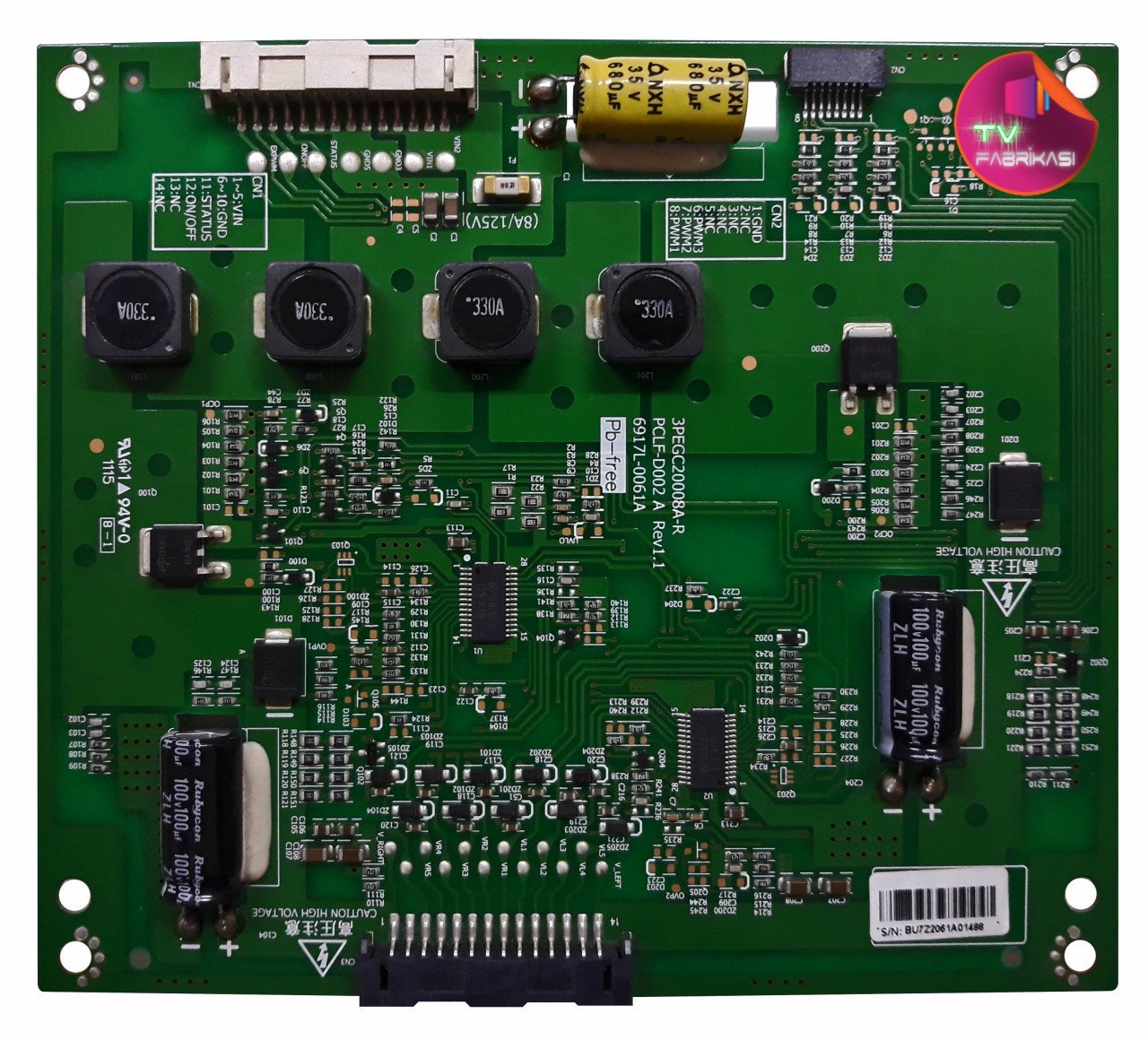 6917L-0061A , PCLF-D002 A , REV1.1  , 3PEGC20008A-R , LC420EUN-SDV1 , LG LED DRIVER BOARD