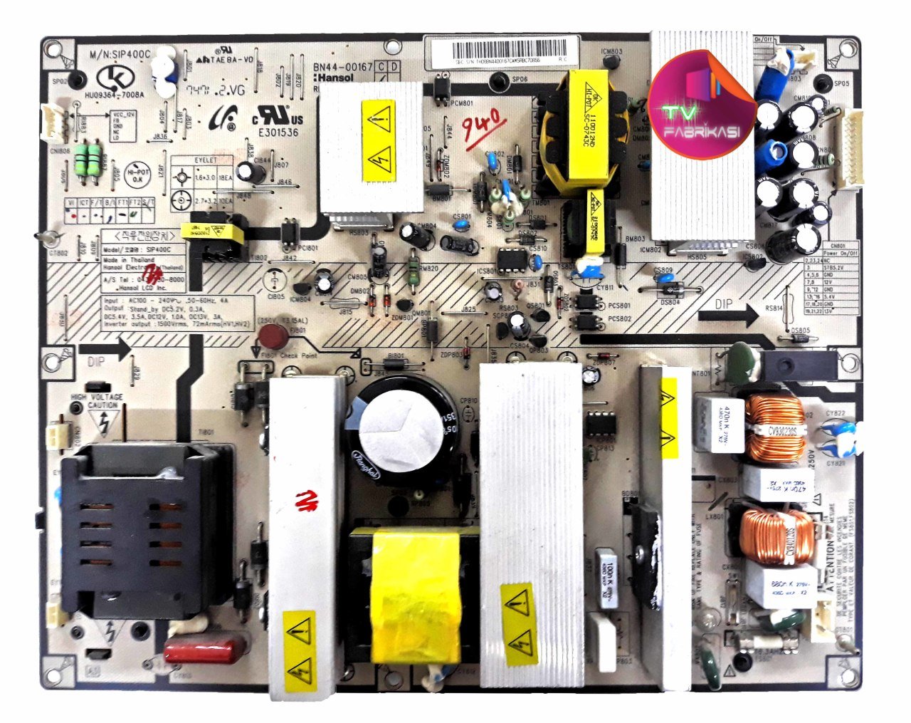 BN44-00167 , BN44-00167A , BN44-00167B , BN44-00167C , BN44-00167F , LE-40F87BDX , POWER BOARD , SAMSUNG BESLEME
