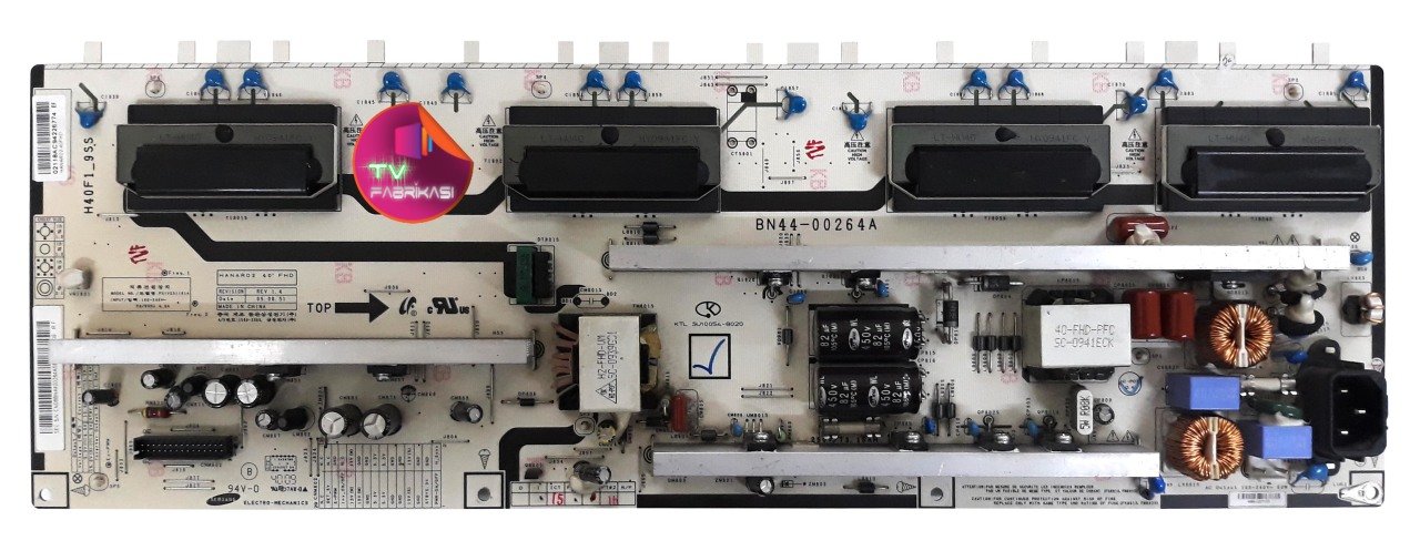 BN44-00264A , HANARO2 40''  FHD , H40F1_9SS , REV 1.4 , POWER BOARD , SAMSUNG BESLEME