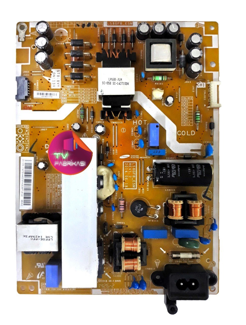 BN44-00787A , L58GFB_ESM , PSLF161G06A , REV 1.2 , UE55MU6100K , POWER BOARD , SAMSUNG BESLEME