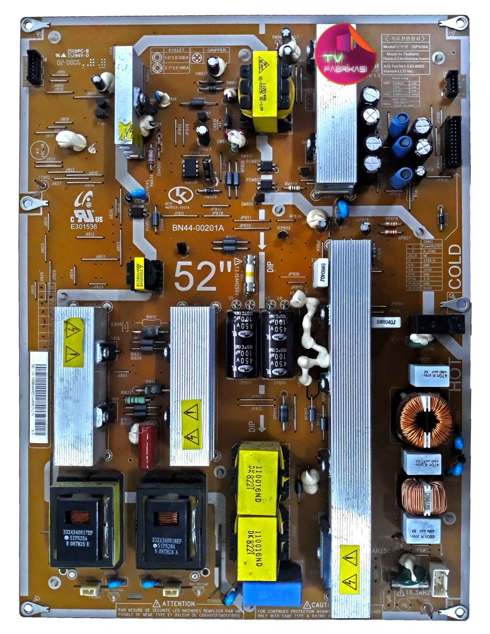 BN44-00201A , 52'' , SIP528A , LN52A550P3FXZA , POWER BOARD , SAMSUNG BESLEME