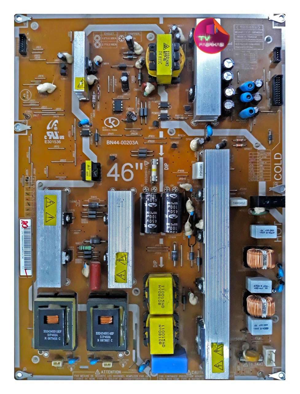 BN44-00203A , 46'' , SIP468A  , LCD , LE46A558P3F , POWER BOARD , SAMSUNG BESLEME