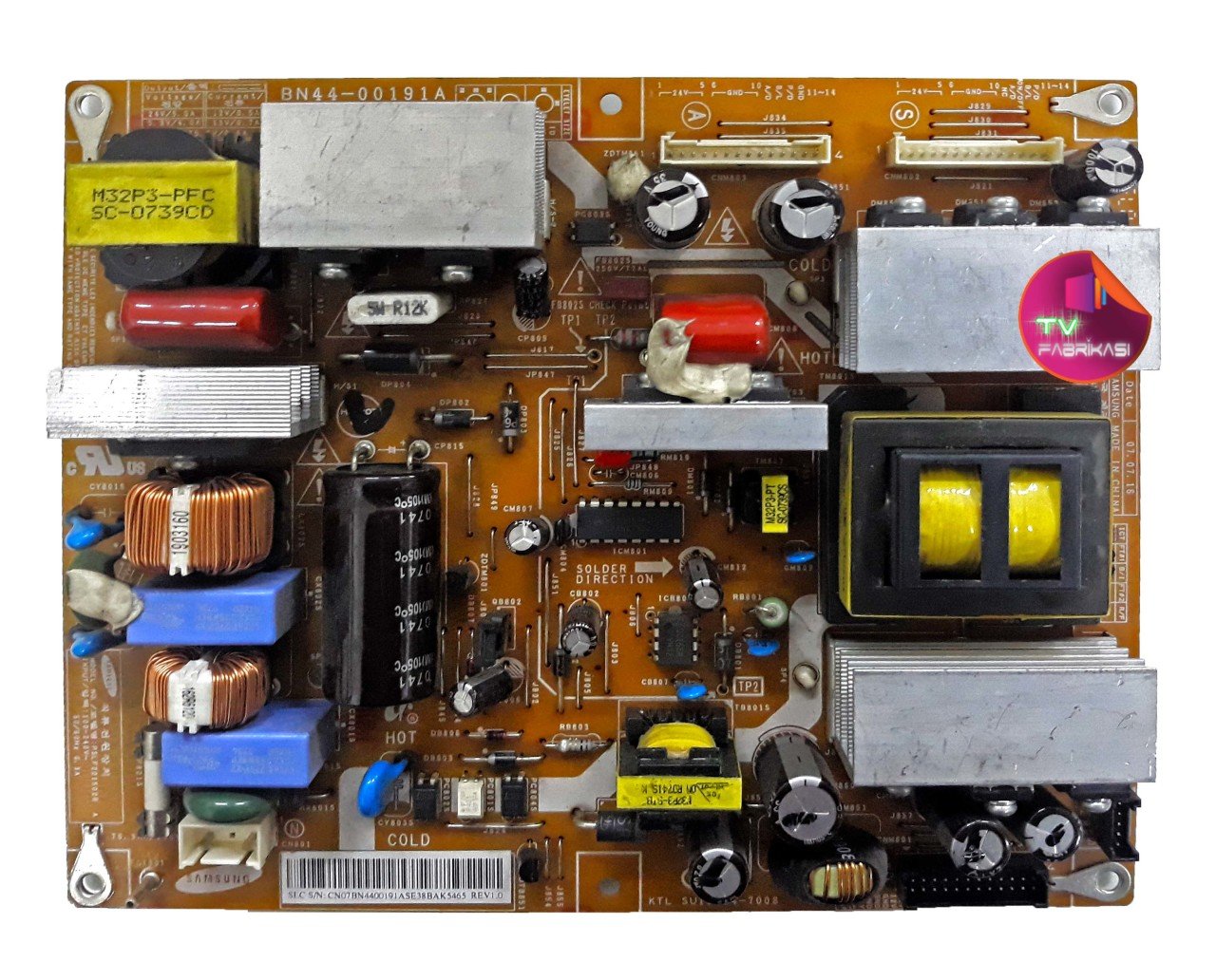 BN44-00191A , REV 1.0 , REV 1.1 , SU10054-7008 , LE32R87BD , POWER BOARD , SAMSUNG BESLEME