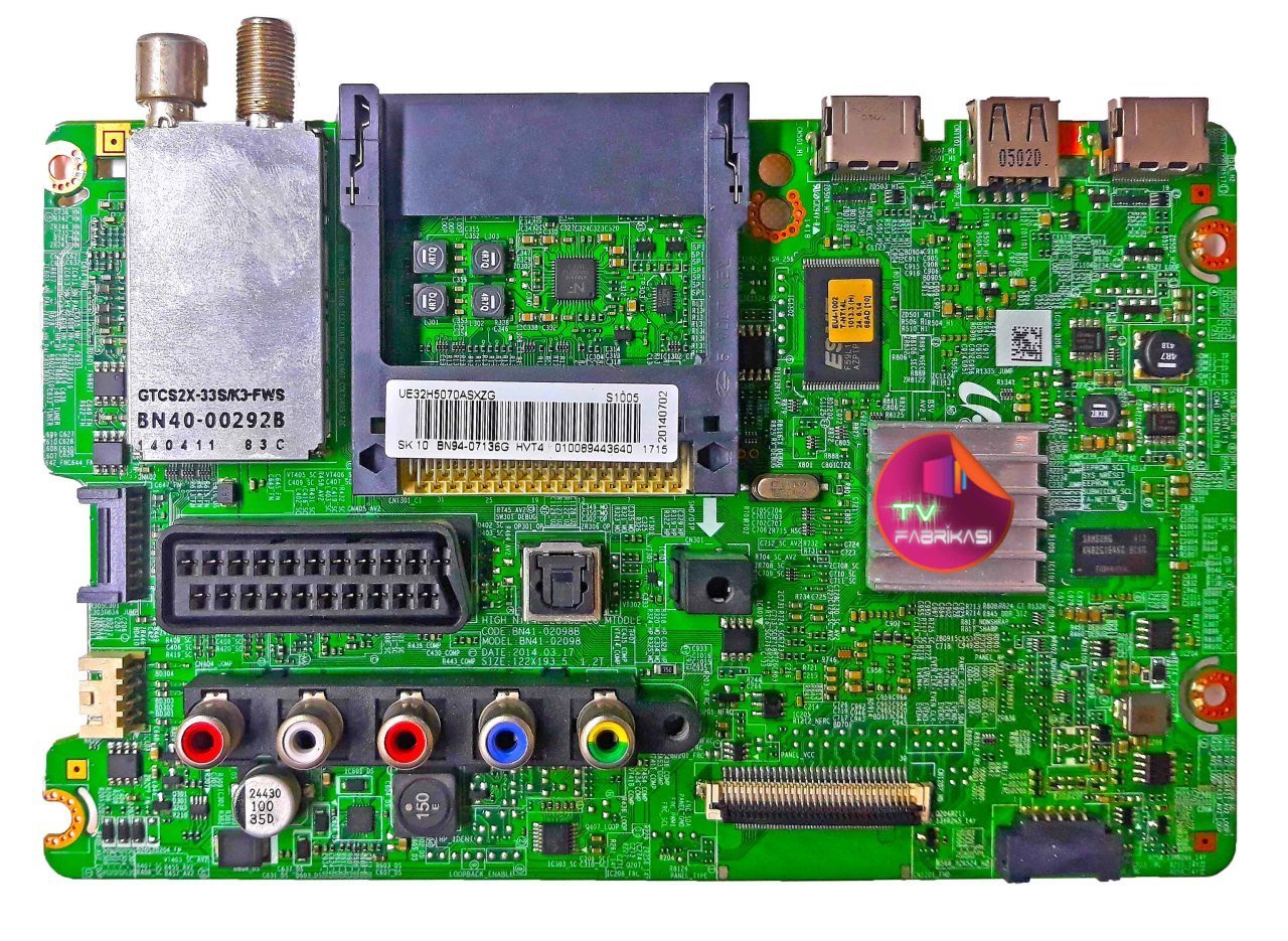 BN94-07136G , BN40-00292B , UE32H5070ASXZG , HIGH-NT14L-EU-MI , SAMSUNG ANAKART , MAINBOARD