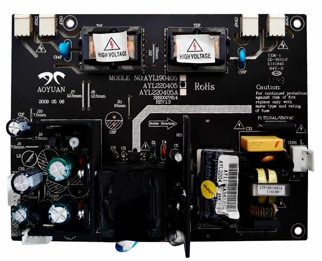 Ayl220405 , Ayl220405a,3bs0007614 Rev:1.3,Sn022ls-T1,Sn022lv29-T1, Lta216at01 , Power Board , Sunny Besleme