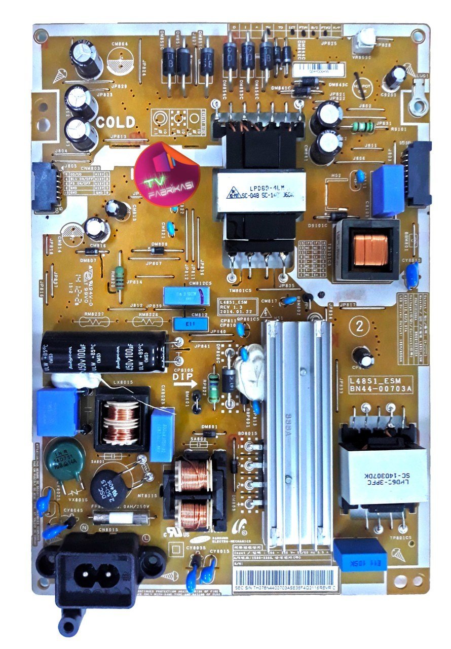 BN44-00703A , L48S1_ESM , REV 1.3 , PSLF121S06A , UE48H5500AK , UE48H5500AK , POWER BOARD , SAMSUNG BESLEME