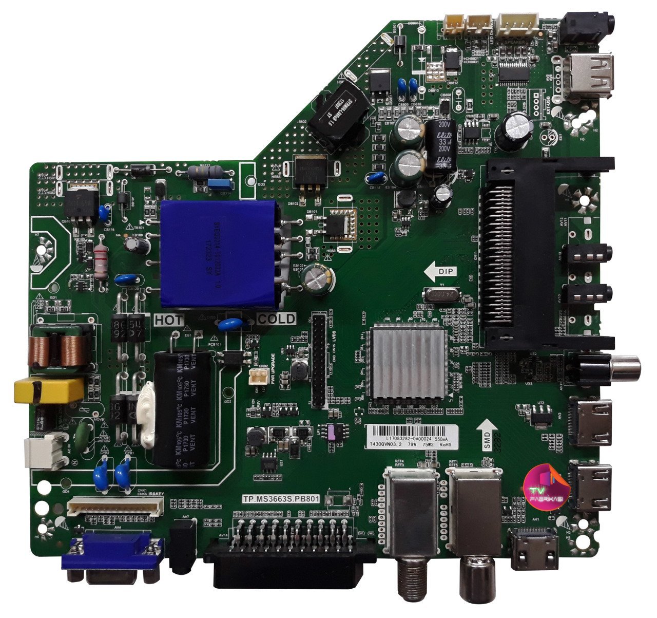 TP.MS3663S.PB801 , L430QVN03.2 , MAIN BOARD , YUMATU ANAKART