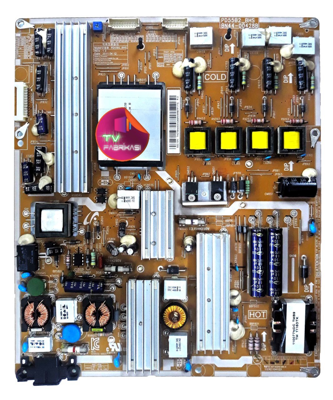 BN44-00428B ,  PD55B2_BHS , REV 1.3 , POWER BOARD , SAMSUNG BESLEME
