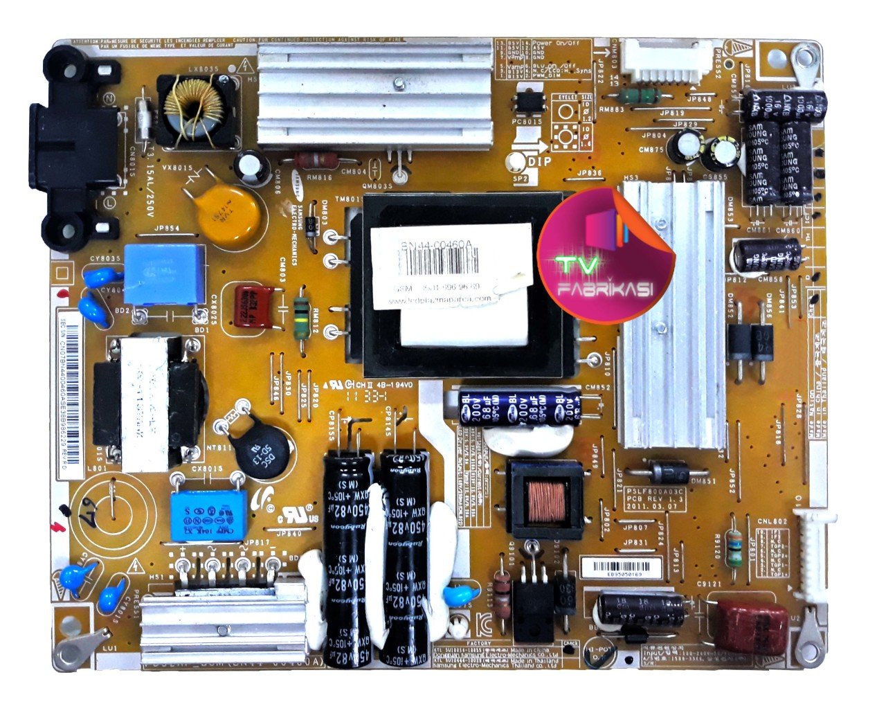 BN44-00460A , PD32AF_BSM , REV 1.3 , PSLF800A03C , UE32D5520RKX , POWER BOARD , SAMSUNG BESLEME