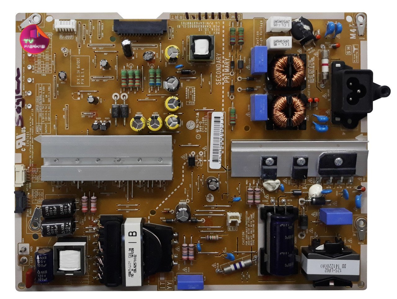 EAX66306501(1.9) , EAY63788701 , REV1.1 , 3PCR00927B , PLDK-L404A , 49UF8507-ZB , POWER BOARD , LG BESLEME