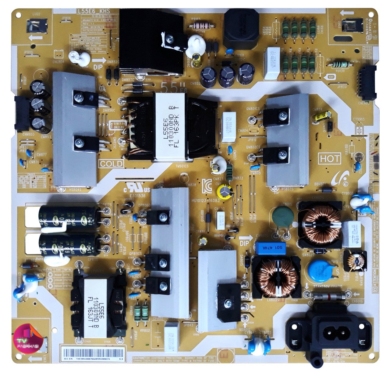 BN44-00876A , L55E6_KHS , UE55MU7400 , UN55KU7000FXZA , REV 1.1 , POWER BOARD , SAMSUNG BESLEME