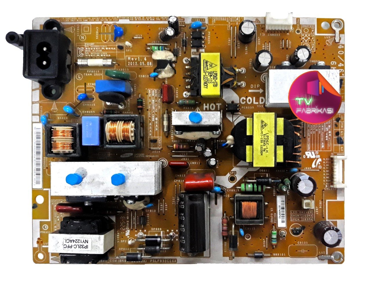 BN44-00498A , PSLF90C04A , REV 1.4 , KTL SU10054-00.37 , PD46AV1-CSM , POWER BOARD , SAMSUNG BESLEME