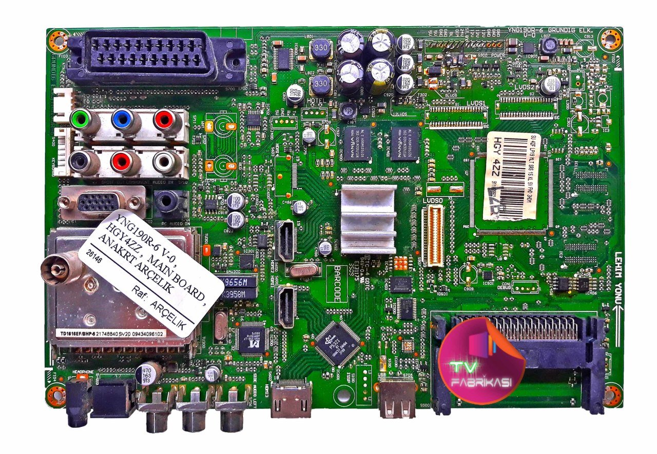 YNG190R-6 V-0 , HGY4ZZ ,  MAIN BOARD , ARÇELIK ANAKART