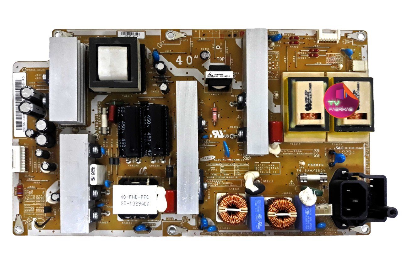 BN44-00340A , I40F1-ASM , PSIV231510A , REV 1.2 , LE40C530F1W , POWER BOARD , SAMSUNG BESLEME